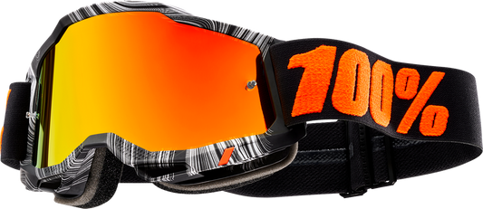 Bill's Exhausts Accuri 2 Goggles with red mirror lenses, featuring sleek frame and adjustable straps for secure fit.