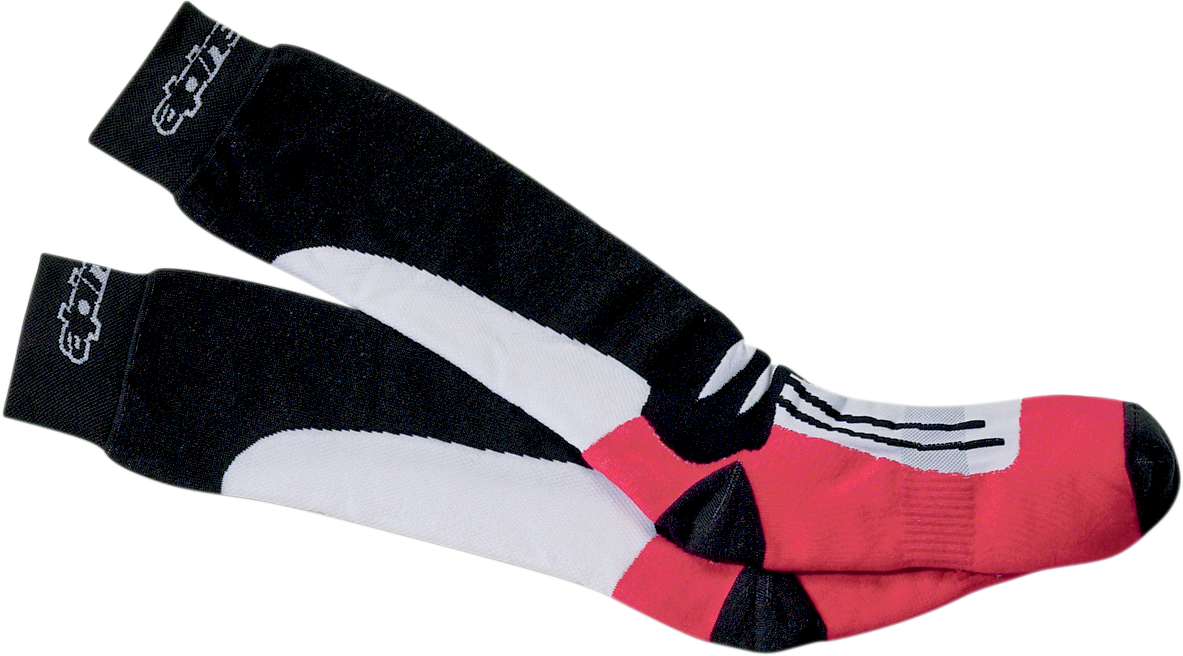 Alpinestars Road Racing Summer Socks in Small/Medium with protective features, shown in black with branding details.