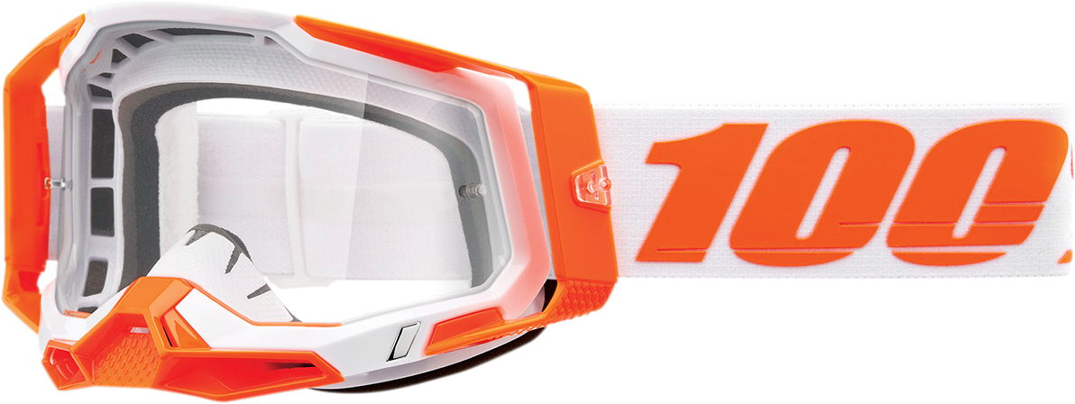 100% Racecraft 2 Goggles - Orange - Clear 50009-00013 - Howling Moto