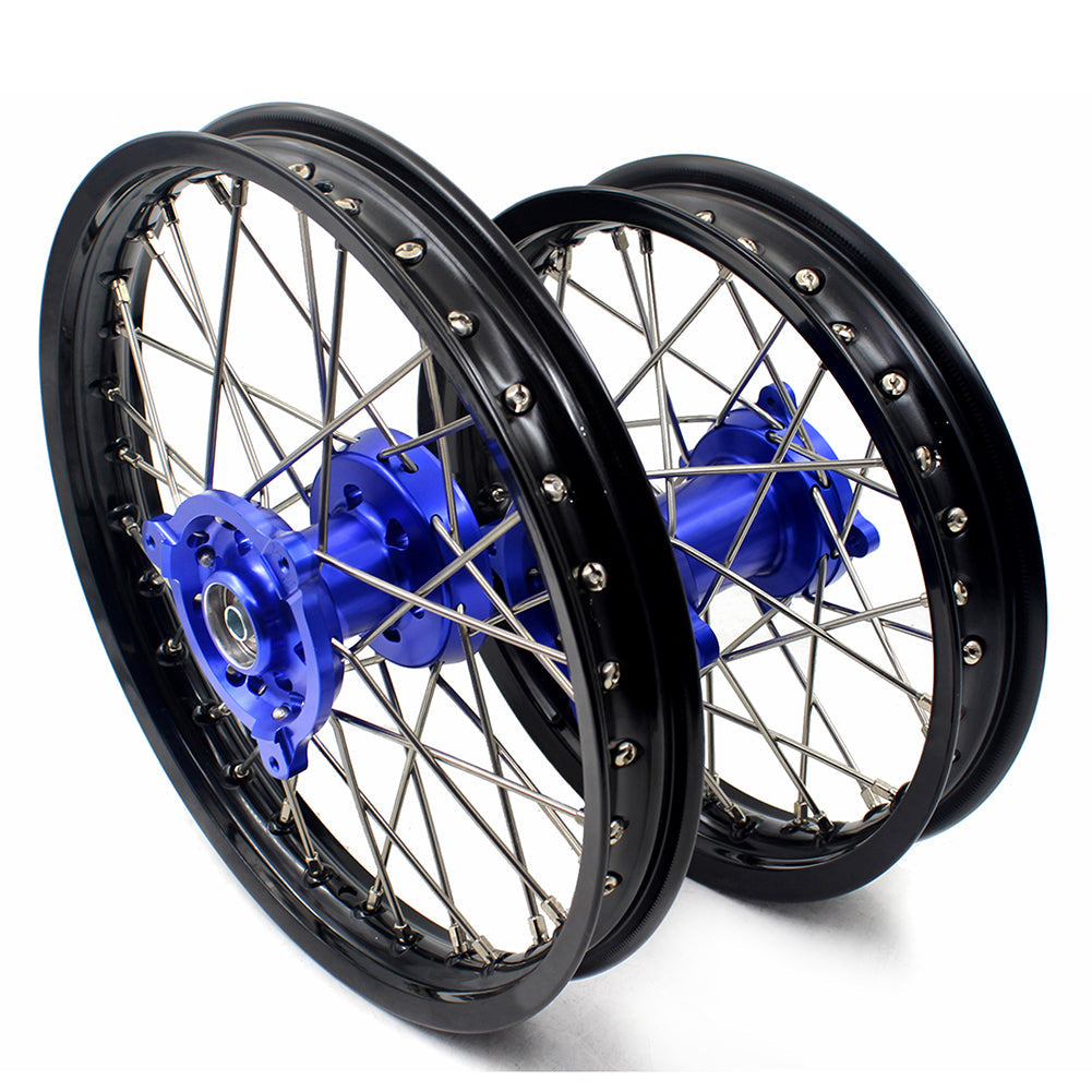 KKE 14 & 12 Kids Wheels Rims Set for YAMAHA YZ65 2018-2023 Blue - Howling Moto