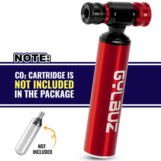 Hycline CO2 bike tire inflator with cartridge, compact and portable for quick bicycle tire inflation.