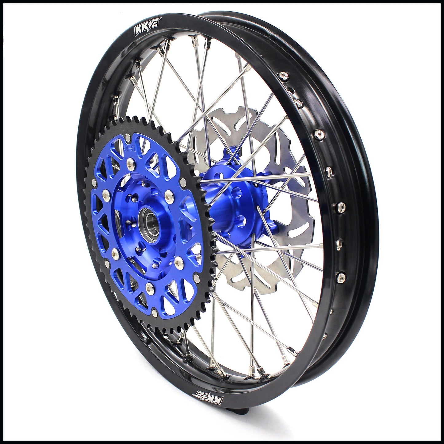 KKE 21"/18" Enduro Dirtibke Wheels For YAMAHA YZ125 YZ250 1999-2016 YZ250F YZ450F 2003-2015 Blue&Black With Disc - Howling Moto