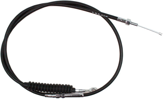 Motion Pro black vinyl clutch LW cable part 06-0147, close-up of the durable motorcycle clutch cable with black vinyl coating.