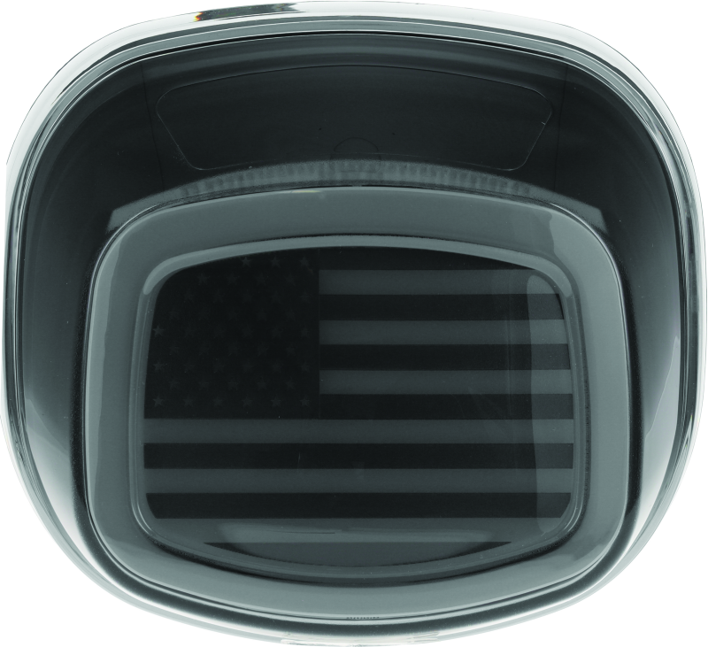 Kuryakyn Freedom Taillight with Smoke Lens for Harley Davidson Touring motorcycles, featuring sleek design and clear lens detail.