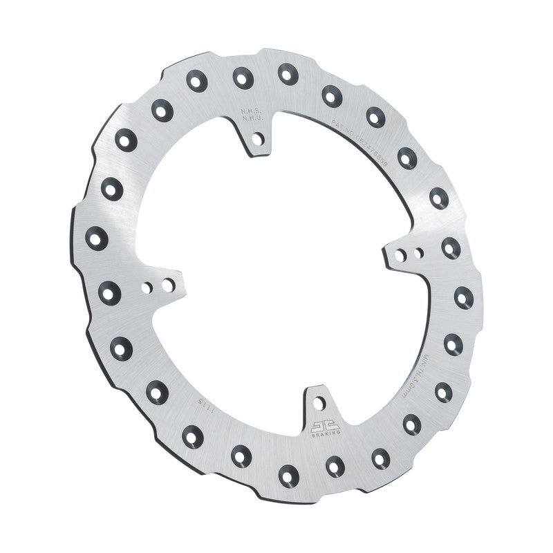 JT Rear Brake Rotor SS Self Cleaning Honoring part JTD1115SC01, shows a metallic motorcycle brake rotor with vented design.