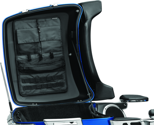 Kuryakyn, Kuryakyn Tour-Pak Lid Organizer with Secure Snap Tabs and MOLLE Tool Roll - Black