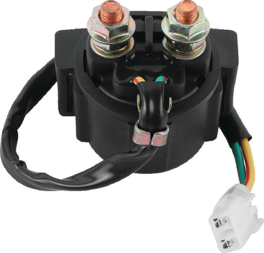 QuadBoss Honda ATC200ES Big Red starter solenoid and relay, part #463779, with wiring and connectors visible.