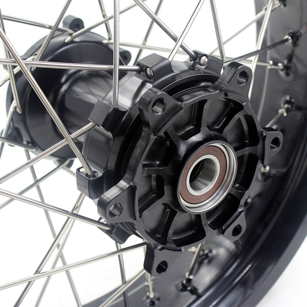 KKE 2.5*19/4.25*17 CUSH Drive Supermoto Wheels Set for KTM 990 950 Adventure 2003-2015