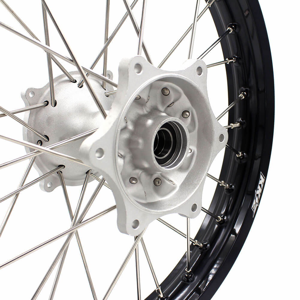 KKE 21" 19" MX Casting Alloy Wheels For HONDA CRF250R CRF450R CR125R CR250R 2002-2013 Silver&Black