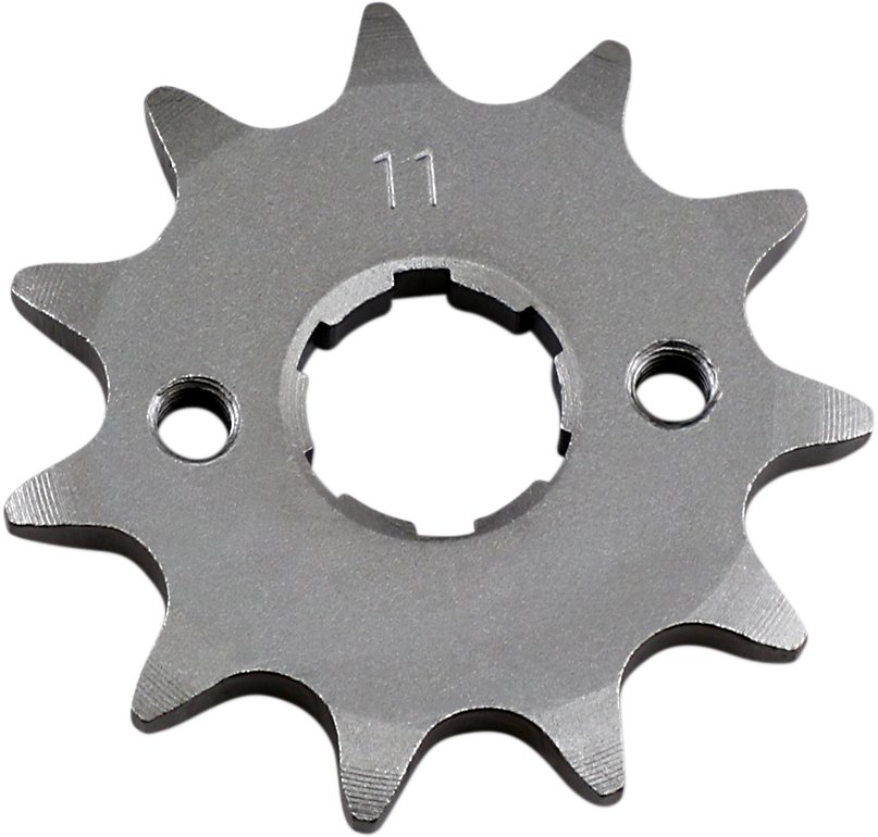 Parts Unlimited Honda countershaft sprocket with 11 teeth, durable metal construction for motorcycle drivetrain replacement.