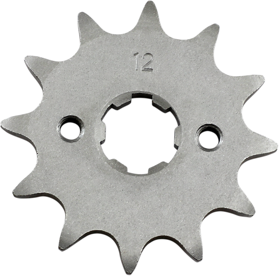 Parts Unlimited Honda 23803-HB3-000 12-tooth countershaft sprocket, metal gear with teeth for motorcycle drivetrain.