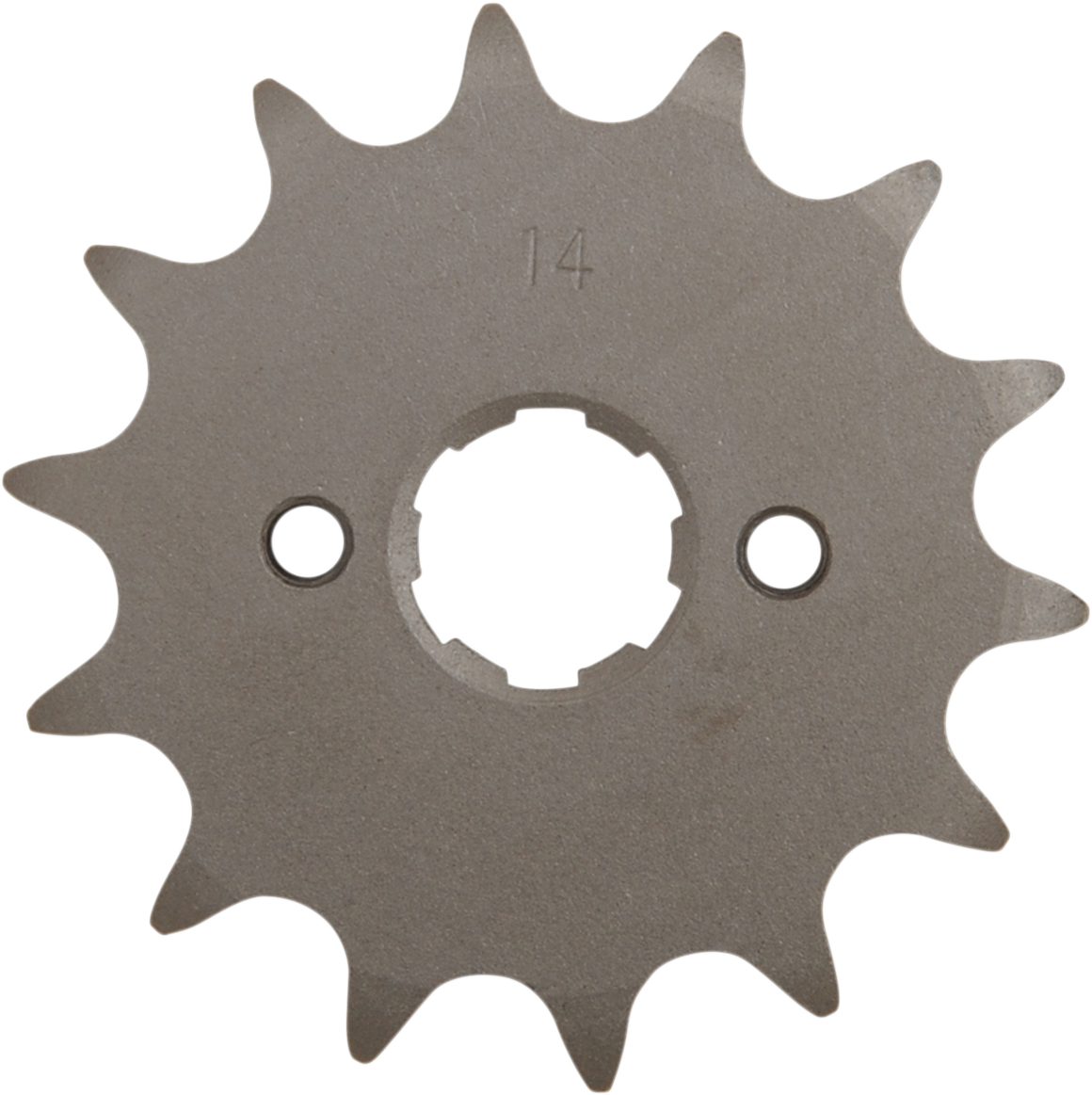 Parts Unlimited Honda countershaft sprocket with 14 teeth, designed for motorcycle drivetrain, shown in the image.
