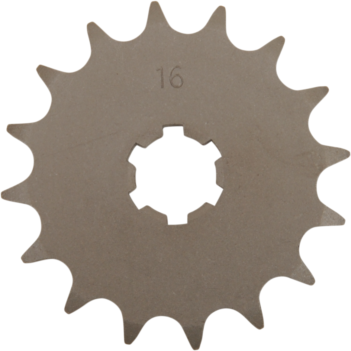Parts Unlimited Yamaha countershaft sprocket with 16 teeth, designed for motorcycle drive systems, shown in the image.