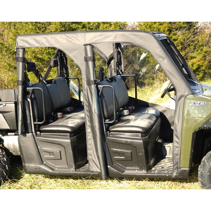 Seizmik Polaris Ranger XP Crew soft doors with zippers kit, featuring durable fabric and zipper closures for side access