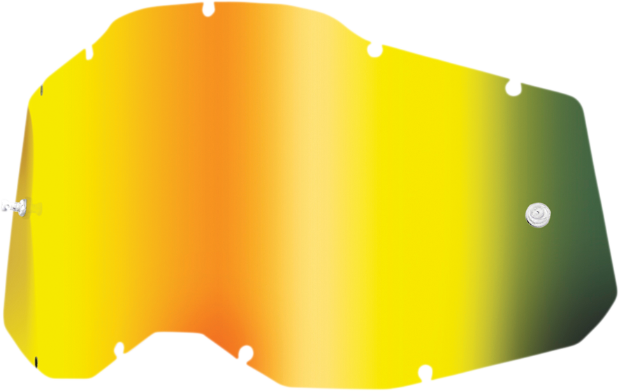 Bill's Exhausts 100% Youth Accuri 2/Strata 2 Lens gold mirror sunglasses lens, showing reflective gold tint and lens details.