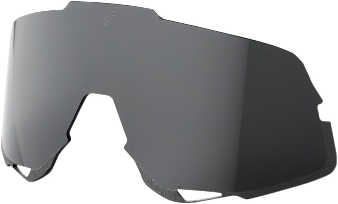 Smoke tinted Glendale lens for glasses, 100% brand, designed for eyewear, with a dark smoke finish and rectangular shape.