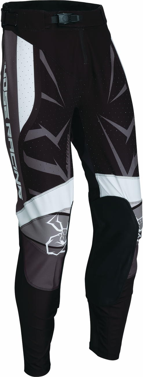 Moose Offroad Agroid Pants - Black and White, US 30, Part Number 2901-11402