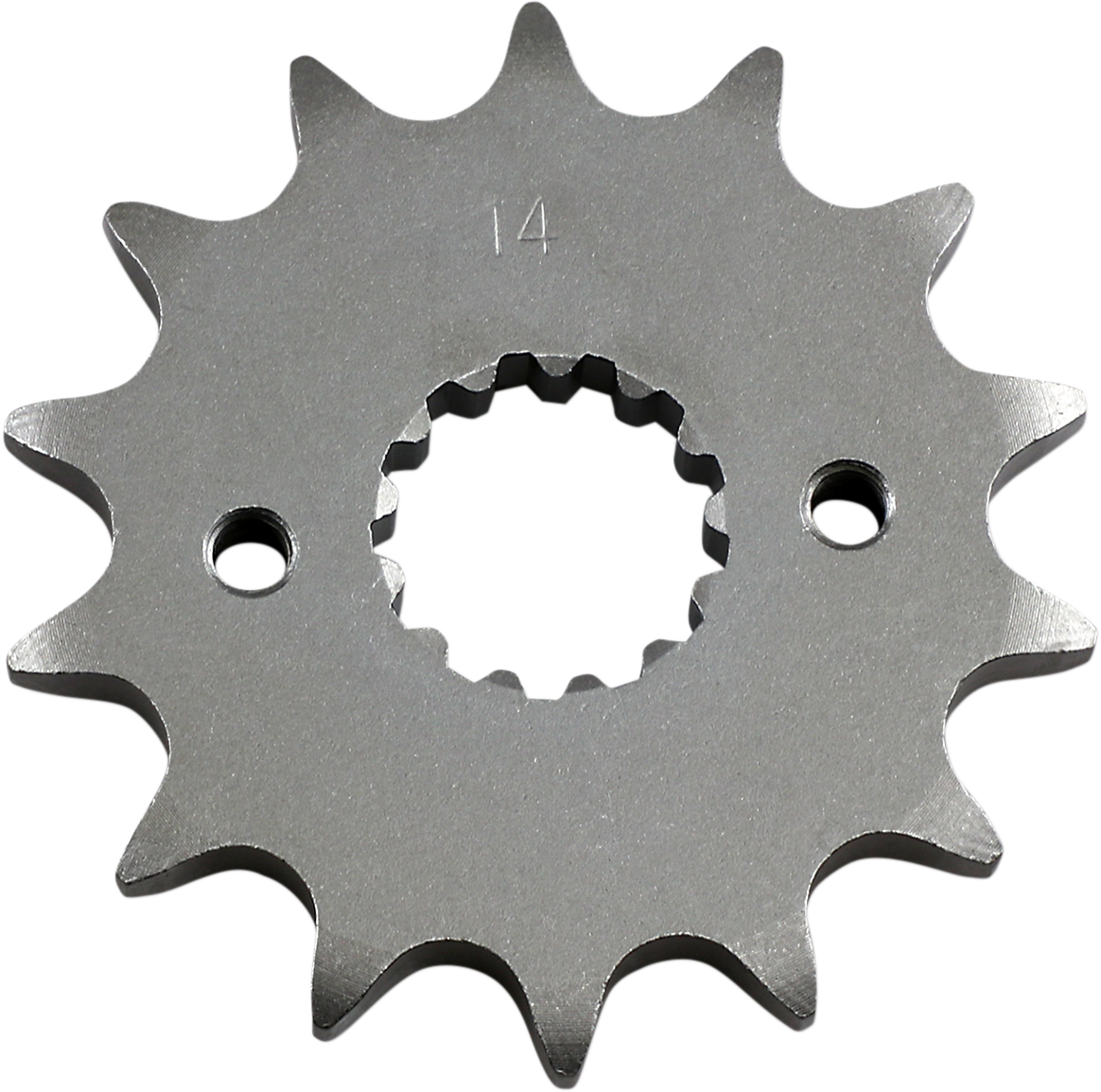 Parts Unlimited 14-tooth countershaft sprocket for Kawasaki and Suzuki motorcycles, model 13144-1046-14T, shown in image 3085.png.