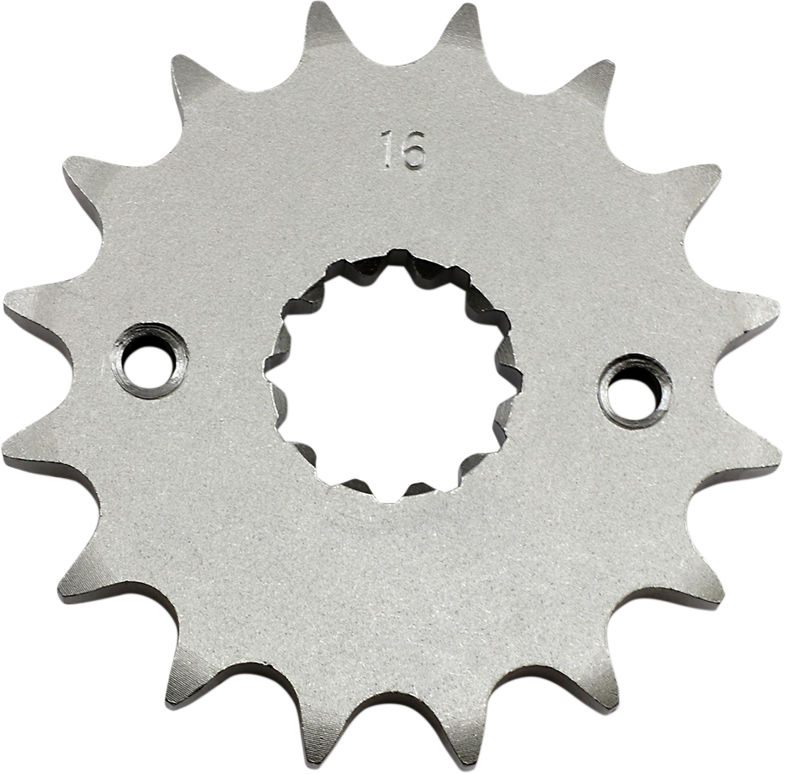 Kawasaki countershaft sprocket by PARTS UNLIMITED, 16-tooth gear for motorcycle drivetrain, shown in close-up image