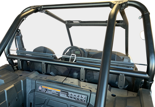 Moose Offroad back panel for Polaris RZR 2014-2024, durable off-road vehicle part with mounting hardware and rugged design.