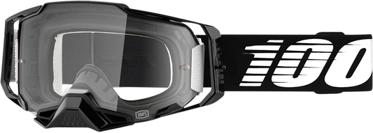 100% Armega Goggles - Black - Clear 50004-00001 - Howling Moto