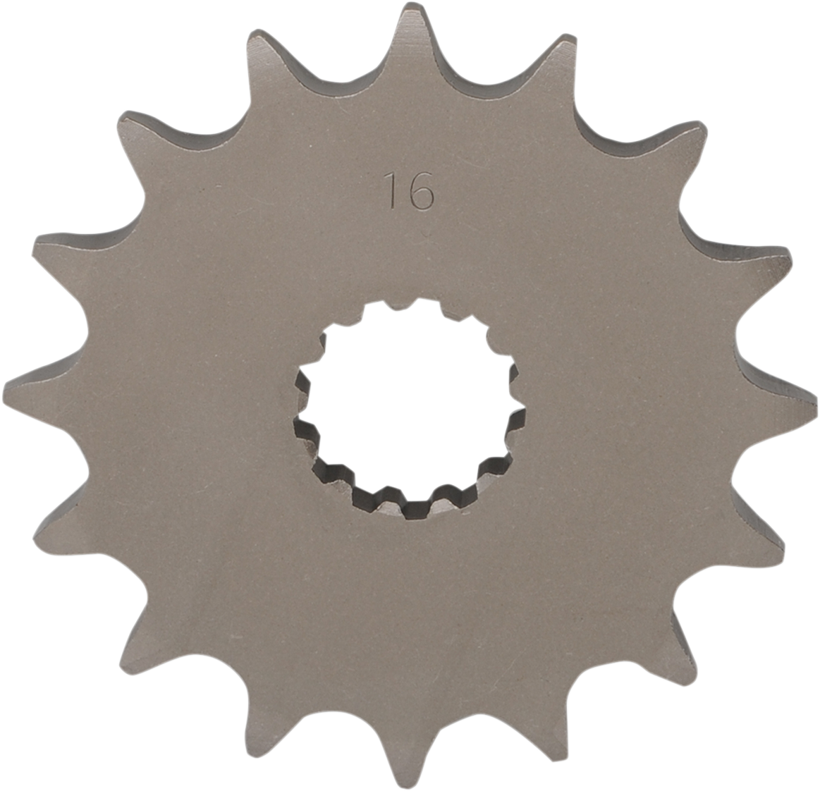 Suzuki countershaft sprocket by PARTS UNLIMITED, 16-tooth steel gear for motorcycle drive system.