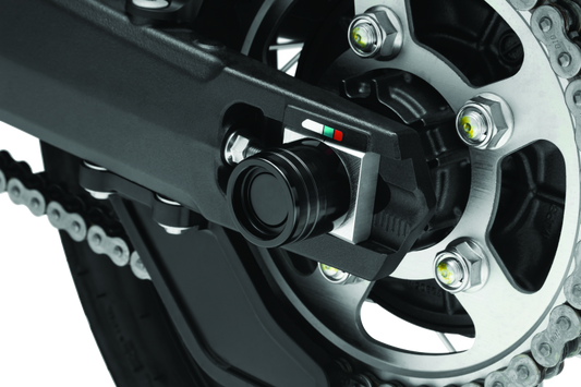Kuryakyn Rear Axle Slide for Honda CRF1000L Africa Twin and Adventure Sports models, showing the black axle slide part.