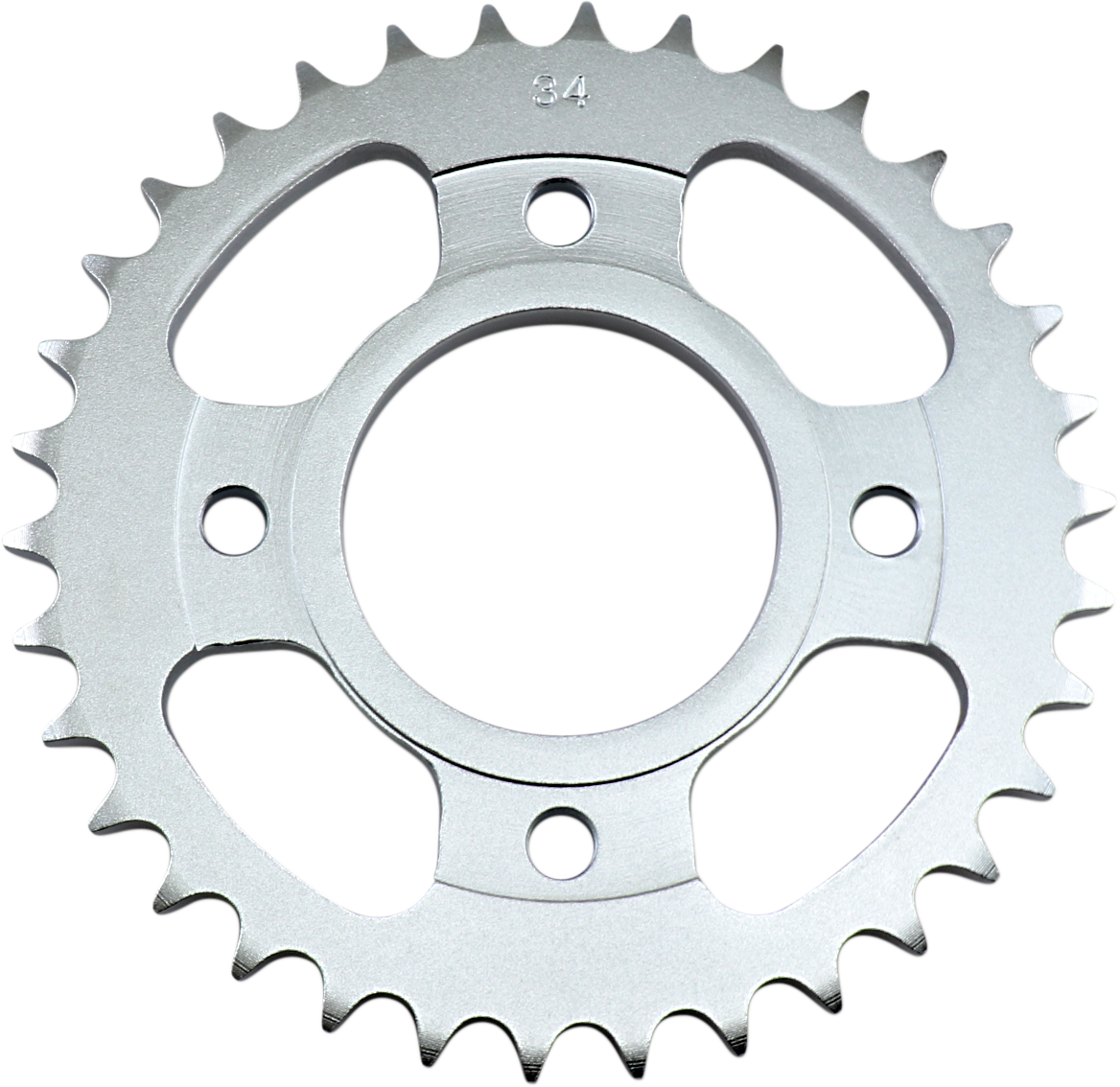 Parts Unlimited rear sprocket with 34 teeth for Honda motorcycles, showing the metal sprocket with gear teeth.
