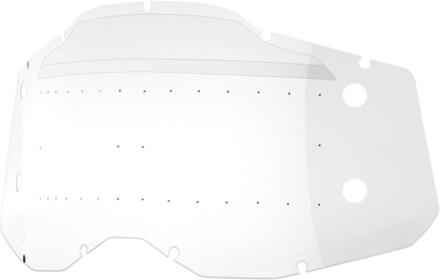 Clear Accuri 2, Racecraft 2, or Strata 2 forecast lens with bumps, designed by Bill's Exhausts, shown in the image.