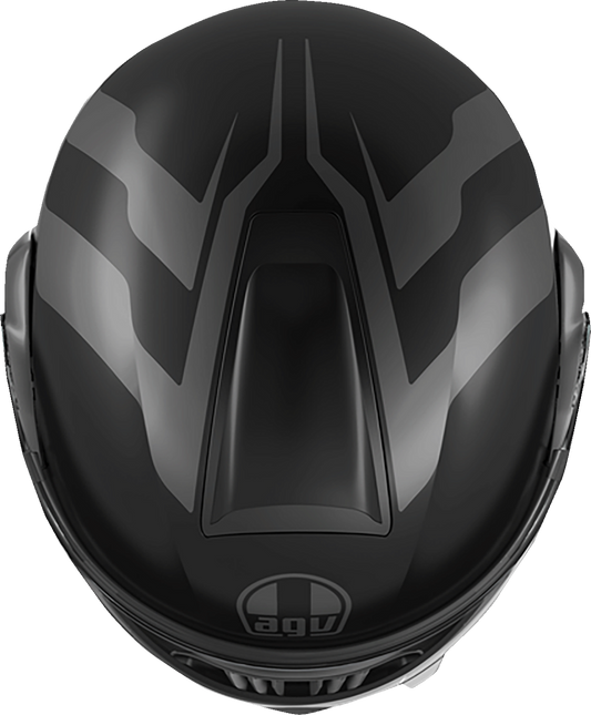 AGV Streetmodular Helmet Resia Matte Black/Gray Large (Part #2118296002005L)