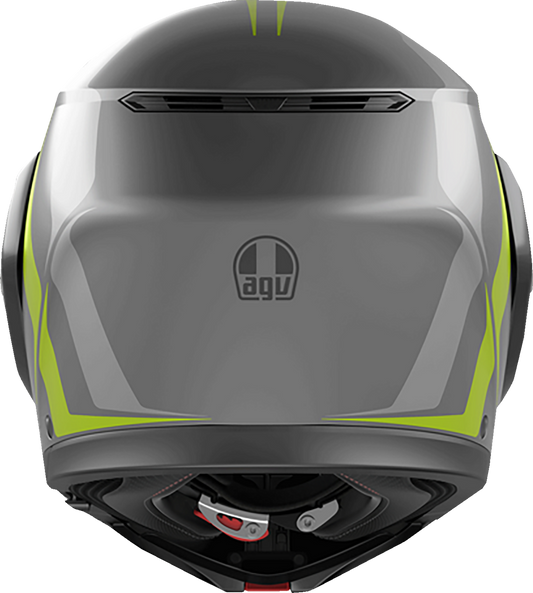 AGV Streetmodular Helmet Resia XL Matte Gray, Black, and Yellow Fluo - Model 2118296002007XL