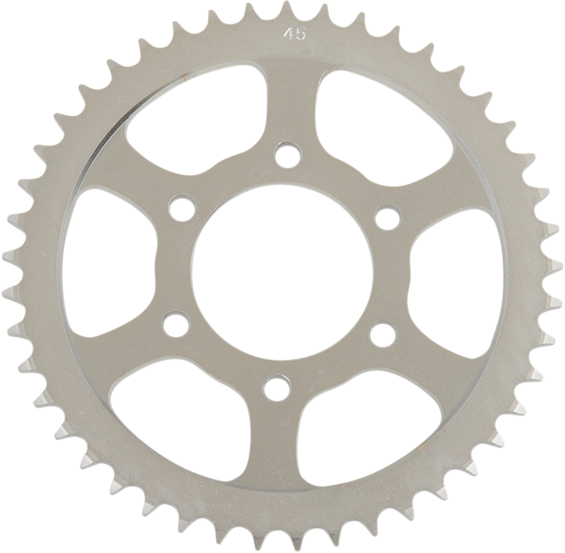 Parts Unlimited rear sprocket for Suzuki, 45-tooth steel OEM-quality motorcycle sprocket, durable and precision-made.