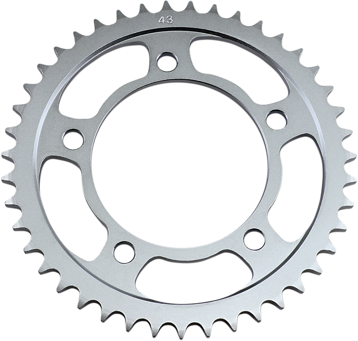 Rear 43-tooth sprocket for Honda motorcycles from PARTS UNLIMITED, durable metal construction with gear teeth visible.