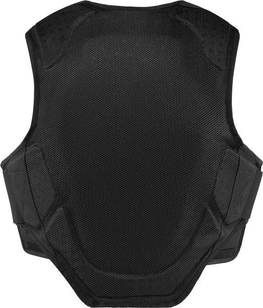 Black ICON Softcoreâ„¢ vest in 3XL/4XL size, featuring a sleek design from Bill's Exhausts.
