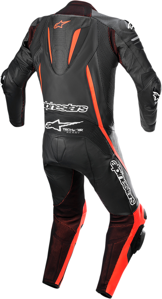 ALPINESTARS Fusion 1-Piece Suit - Black/Red Fluorescent - US 42 / EU 52 3153022-1030-52 - Howling Moto