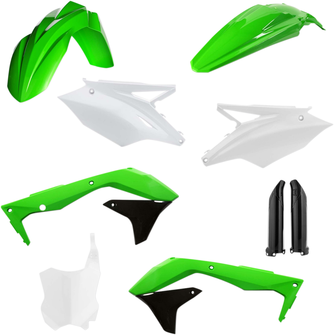 A full replacement body kit for vehicles, featuring sleek panels and contours, designed by ACERBIS with OEM quality.