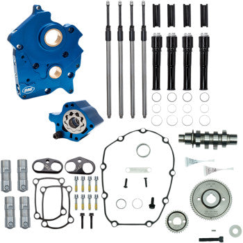 S&S Cycle Cam Chest Kit with Plate M8 - Gear Drive - Oil Cooled - 475 Cam - Black Pushrods - Howling Moto