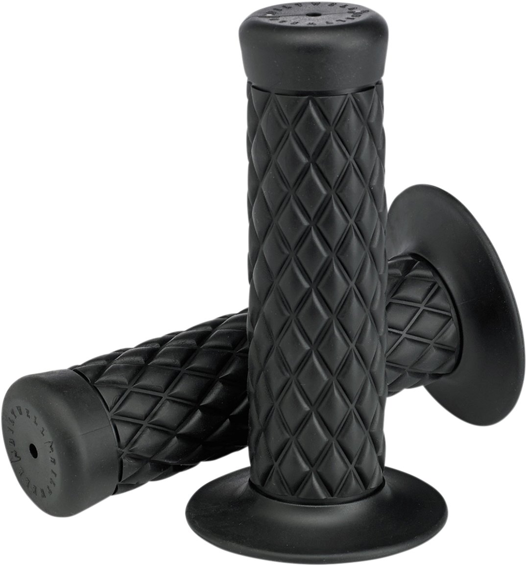 Black BILTWELL Thruster 1-inch motorcycle grips by Bill's Exhausts, designed for comfortable handling and secure fit.
