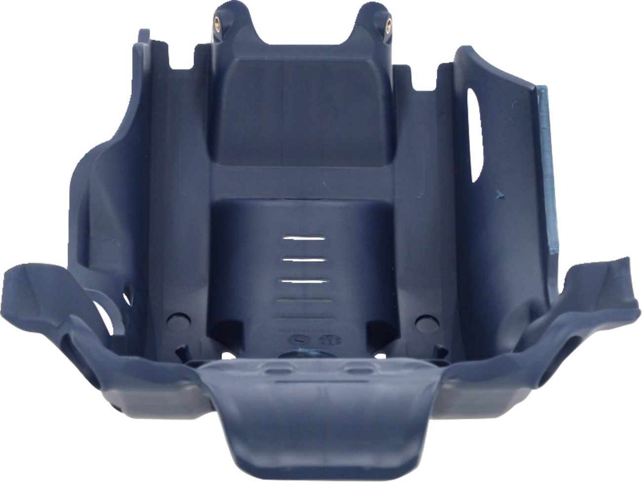 Blue ACERBIS skid plate for Husqvarna FC 450 and KTM 450 SX-F 2023 motorcycle, mounted on the bike's body.