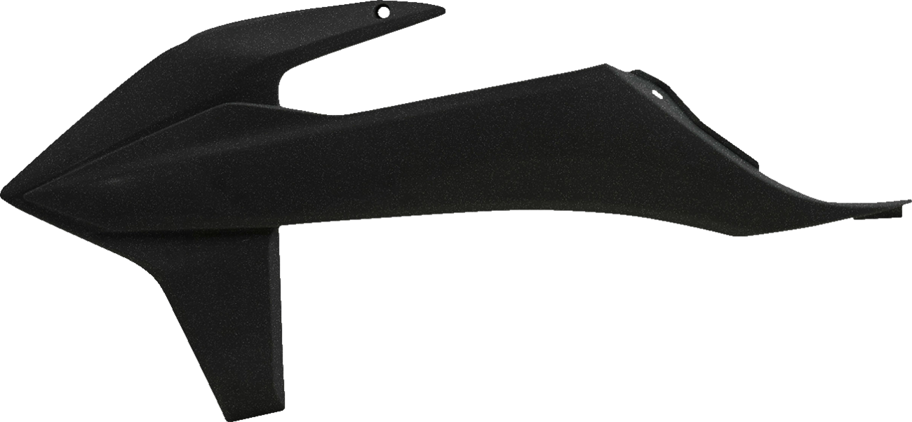Acerbis black and metallic radiator shrouds for motorcycle body protection, designed by Bill's Exhausts.