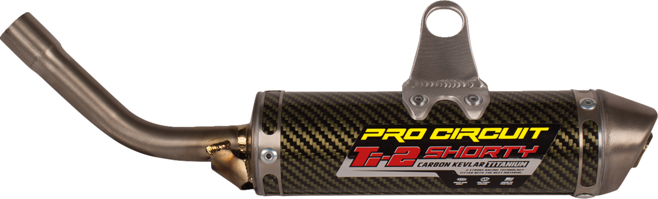 High-performance PRO CIRCUIT TI-2 motorcycle exhaust silencer with sleek design and titanium construction, model 1152465K.