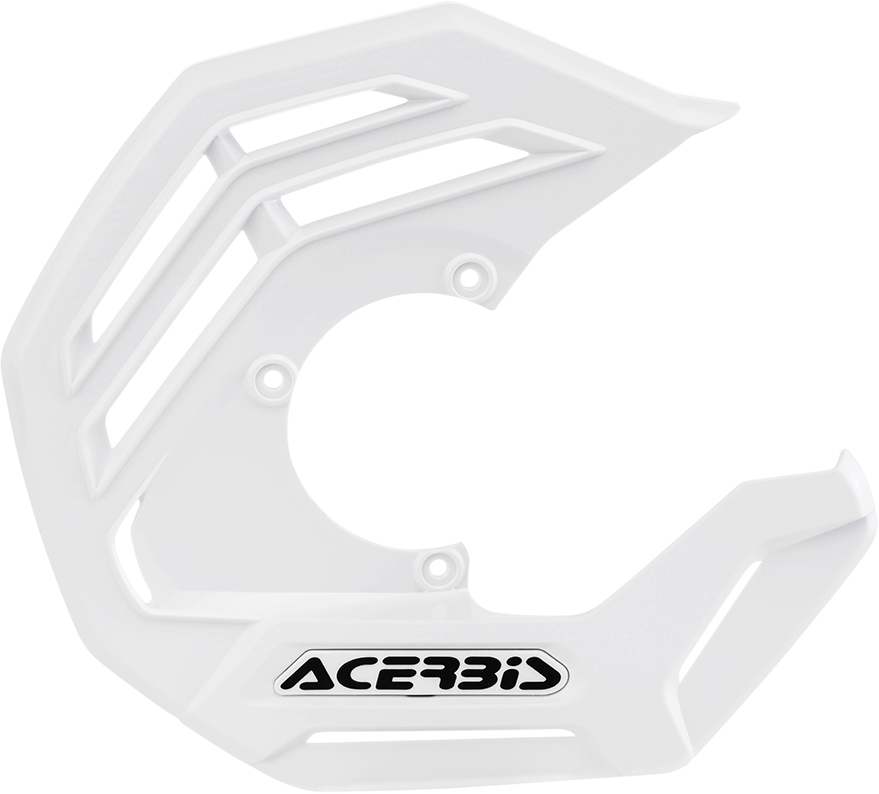 White Acerbis X-Future disc cover body part for motorcycle, designed by Bill's Exhausts, shown in the product image.