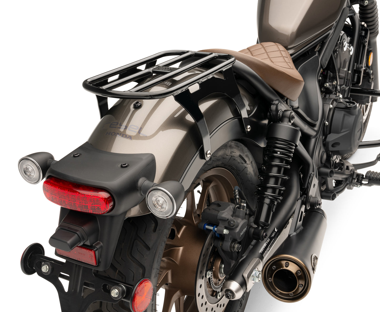 COBRA, COBRA Solo Luggage Rack Tube for Honda Rebel 300/500 – Black Finish, Part 02-4108B