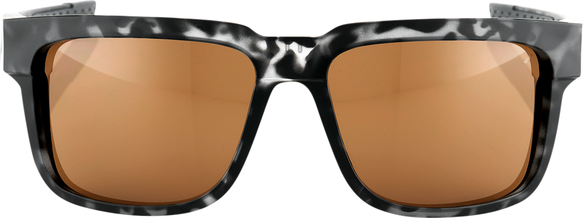 Black Havana 100% Type-S sunglasses with bronze lenses, featuring sleek frame design by Bill's Exhausts.