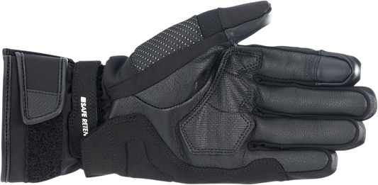 Alpinestars Women Stella Andes V3 Drystar® motorcycle gloves in black and anthracite, small size, featuring protective armor and textured palms.