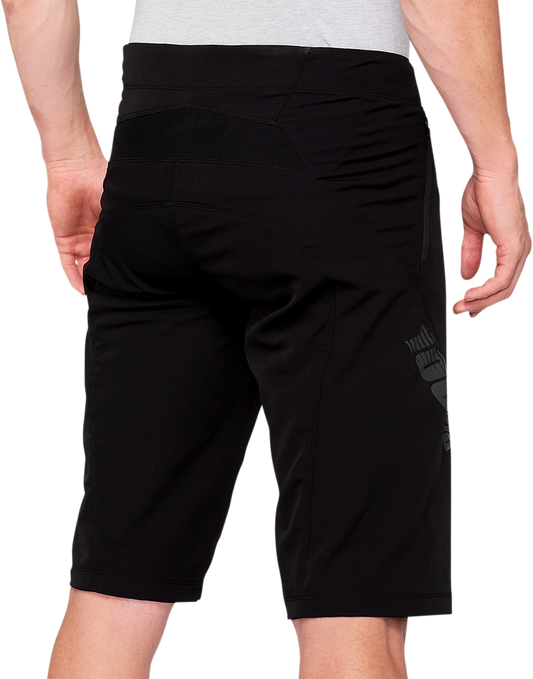Black Bill's Exhausts 100% Airmatic Shorts in US 32, showing the lightweight fabric and casual fit.