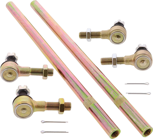 Heavy-duty tie-rod upgrade kit for off-road vehicles, with MOOSE OFFROAD branding, featuring durable components and robust construction.