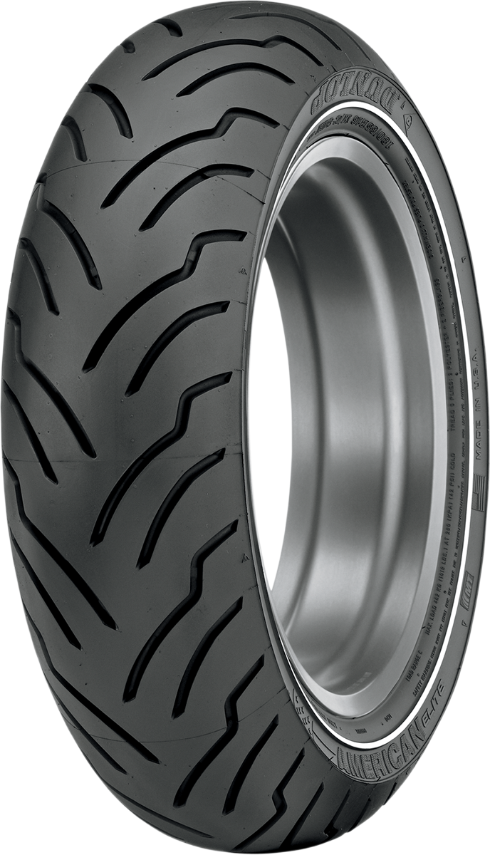 DUNLOP, DUNLOP American Elite Rear Motorcycle Tire – MT90B16 Narrow Whitewall, 74H – Part 45131814