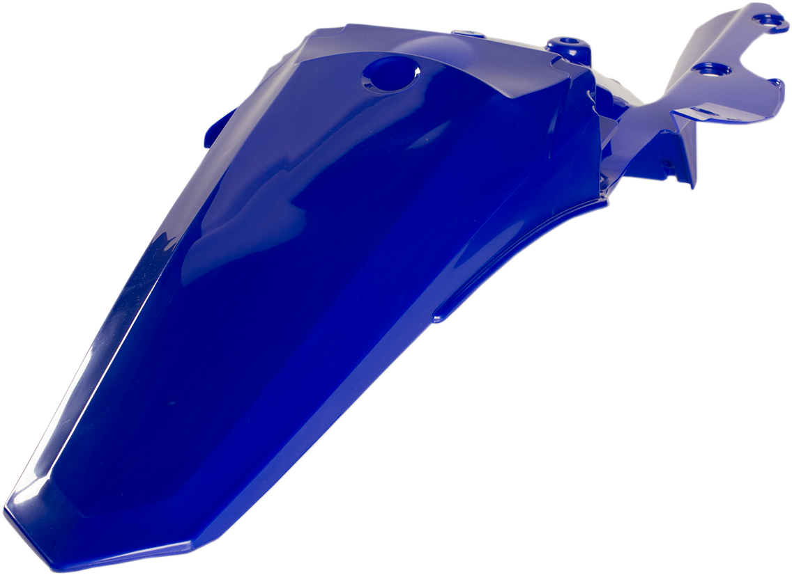 Blue Acerbis rear fender for motorcycle, body part, with mounting details, designed for durability and style.