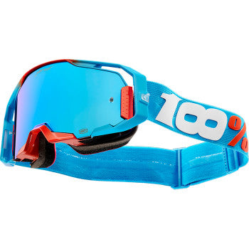 Bill's Exhausts 100% ARmatic Goggles Jett Lawrence Limited Edition 2 Pack, black with clear lenses, lightweight and durable.